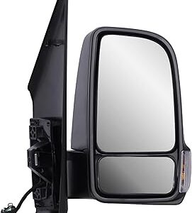Mercedes Sprinter Wing Mirror Unit - Manual Adjustment & Manual Folding Short Arm - Driver Side 2018 to 2025