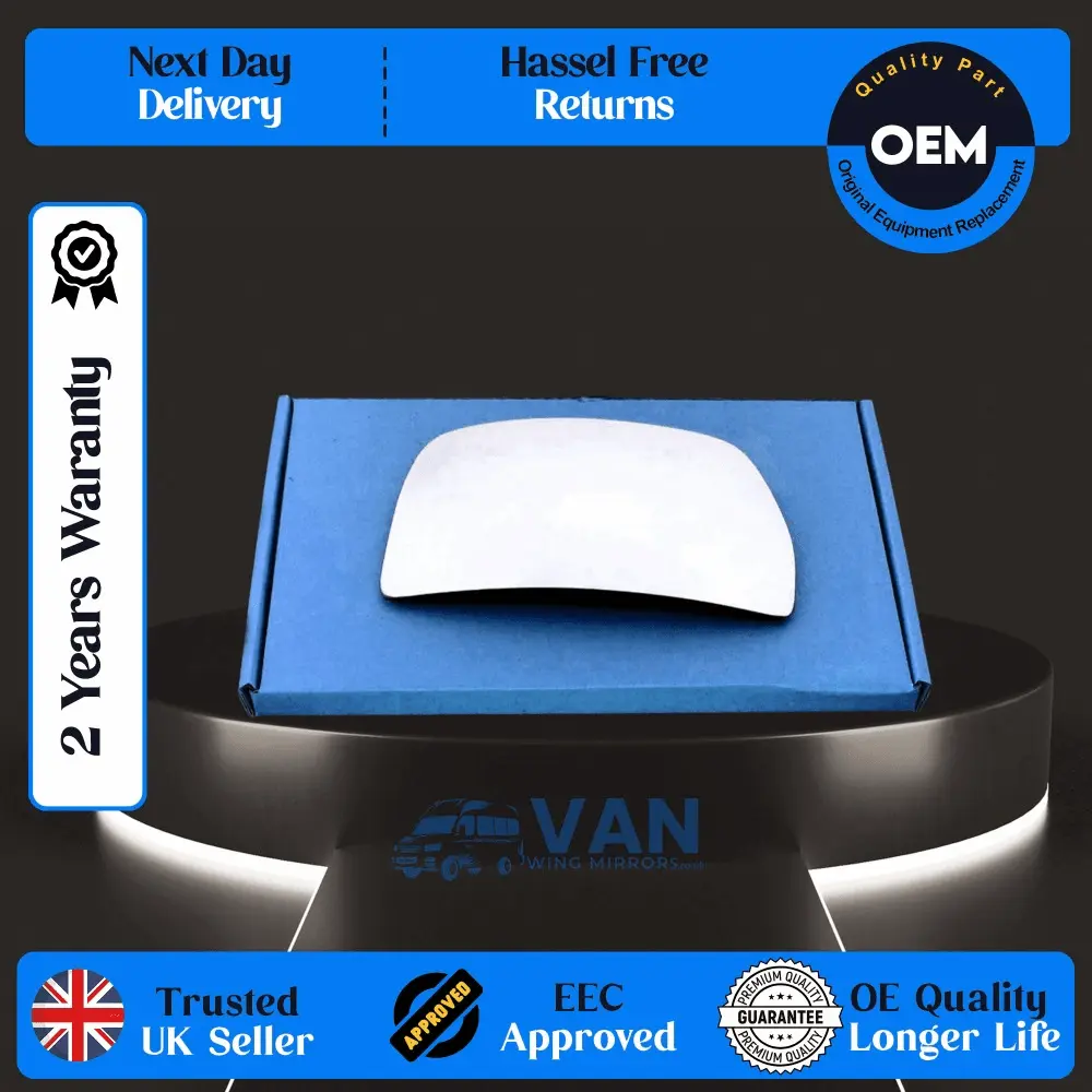 TWMC Iveco Daily Blind Spot Mirror Glass – RHS, Convex, Stick-On (2006–2014, UK Driver Side)