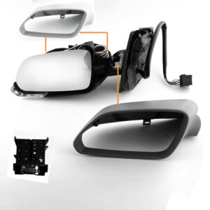 Volkswagen Polo Side Mirror Unit - Electric - Primed - Passenger Side 2005 to 2010 ( MK4 )