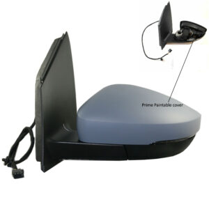 Volkswagen Polo Mirror Unit - Electric - Primed - Driver Side 2009 to 2017 ( MK5 )