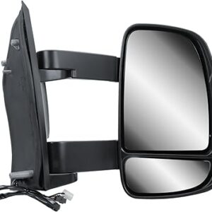 Peugeot Boxer Long Arm Wing Mirror Unit - Electric And Manual with Temp Sensor- Driver Side 2006 to 2025