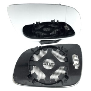 Honda Civic Clip on Wing Mirror Glass With Base (Convex)  ( Ball Type Fitting ) LEFT HAND ( UK Passenger Side ) 1996 to 2000