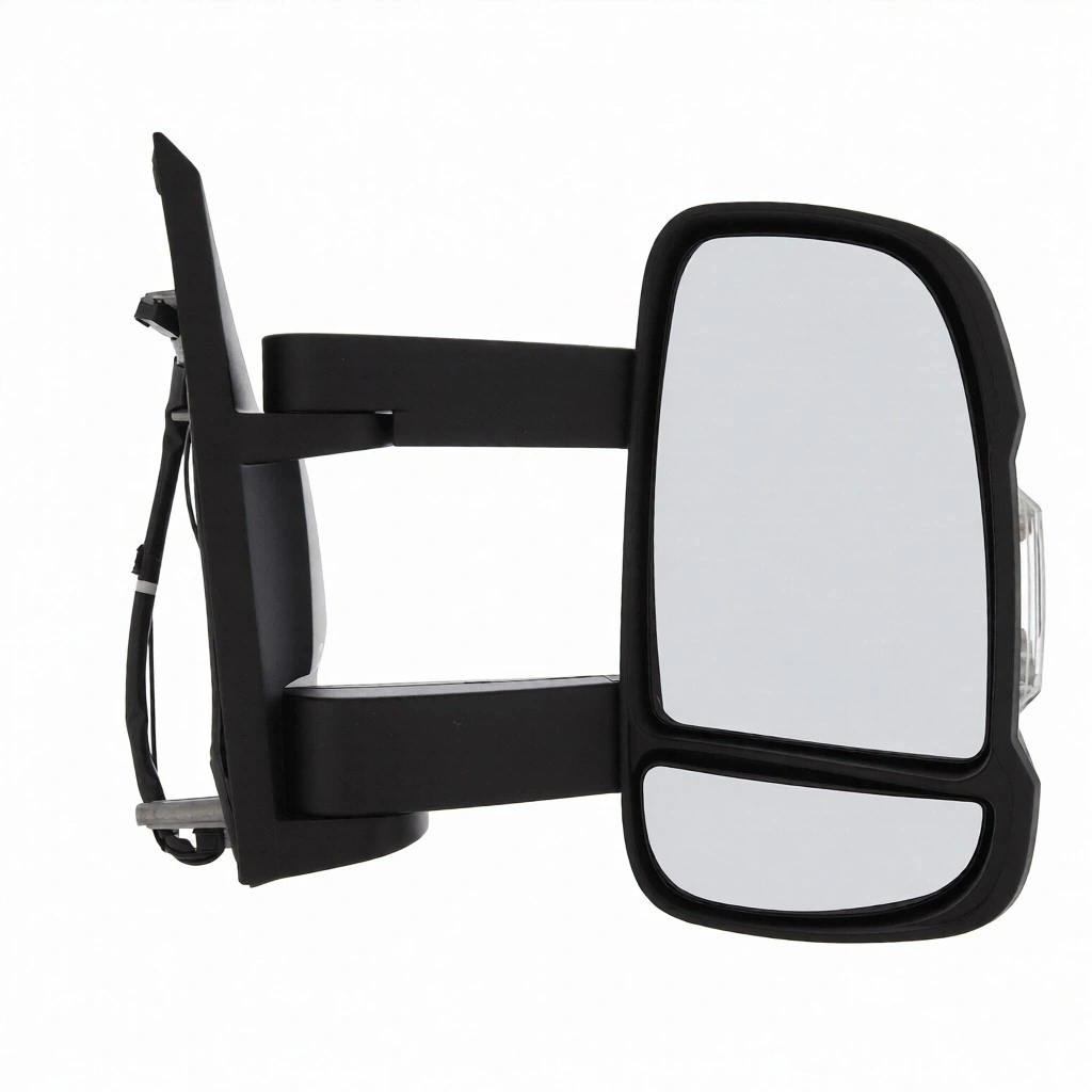 Fiat Ducato Side Mirror Unit - Long Arm - Electric Adjustment - Non Power Folding - Driver Side 2025 Onwards